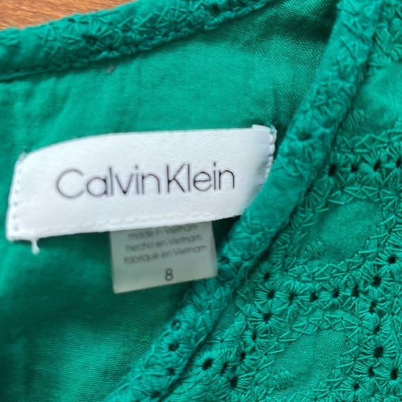 Calvin Klein Eyelet Pattern Shift Dress Size 8 - Picture 11 of 13